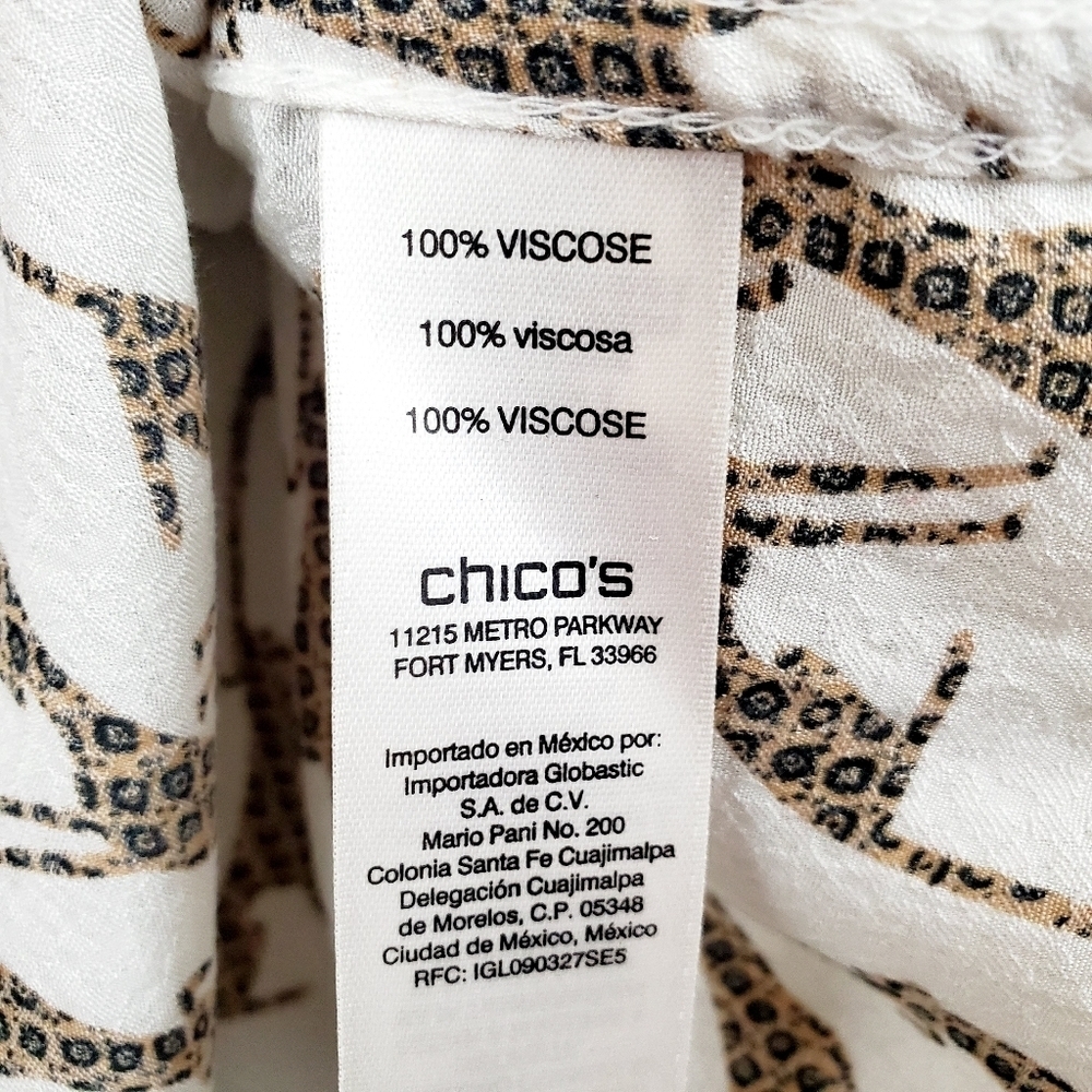 Chico's | Whimsy Cheetah Print Button Front Blouse - image 8